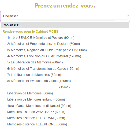 Prendre rendez-vous